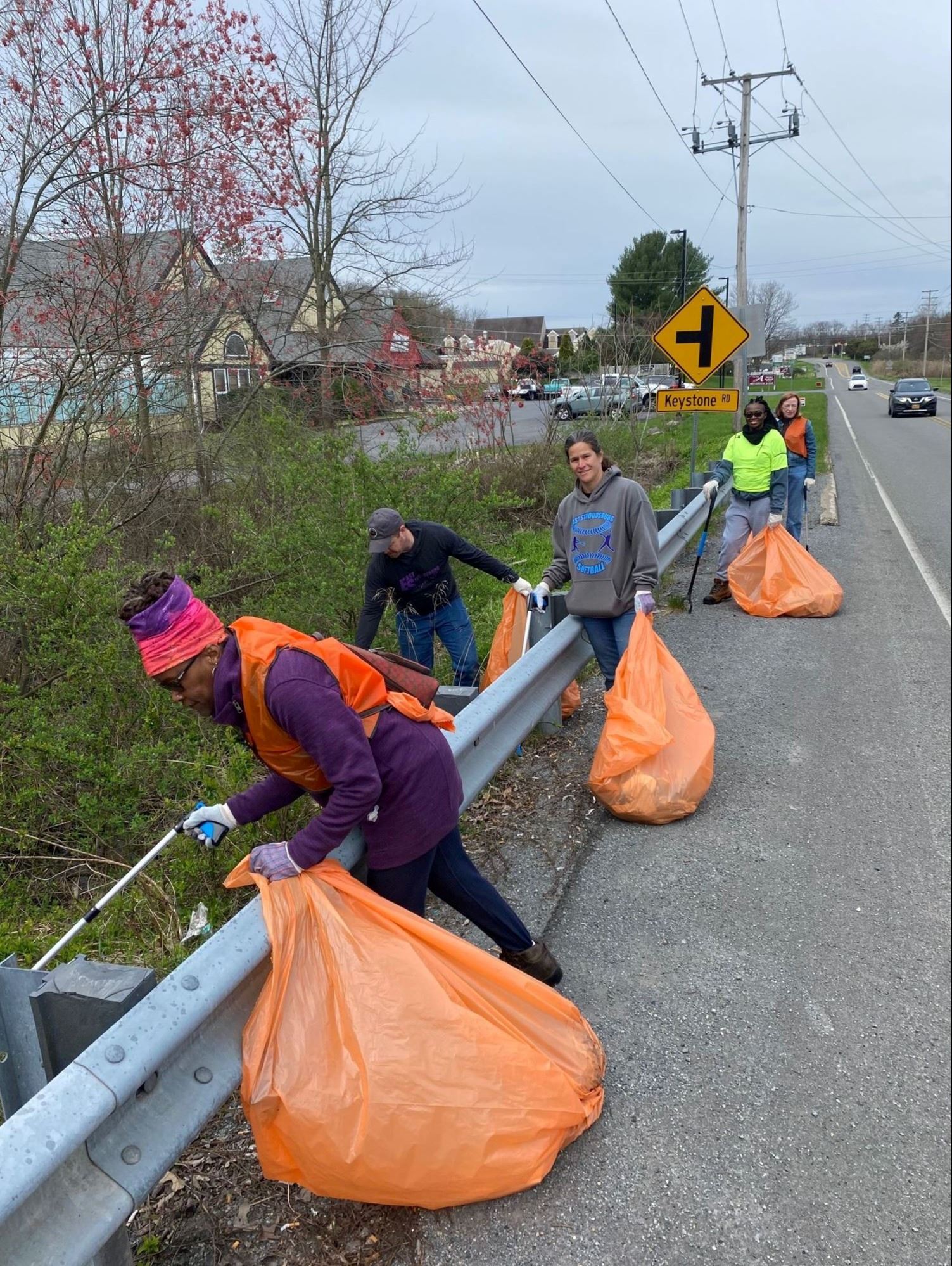 1000 Feet of Street spring 2022 group cleans up route 209